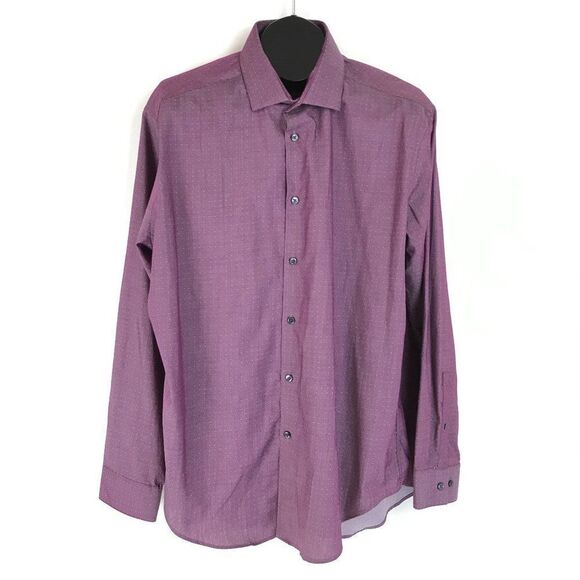 Calvin Klein Button Up Shirt Men's XL Slim Fit Stretch Wrinkle Free Long Sleeve - Picture 1 of 11